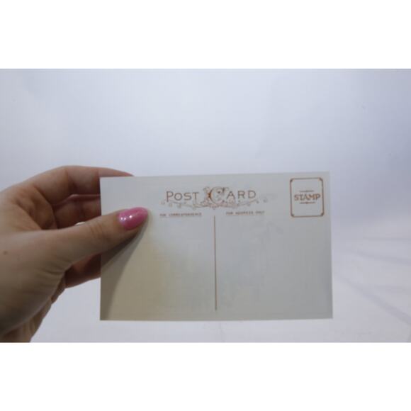 Girl Dancing by a Christmas Tree, Antique, Rare Postcard, Unused, Color Picture, - Picture 2 of 2